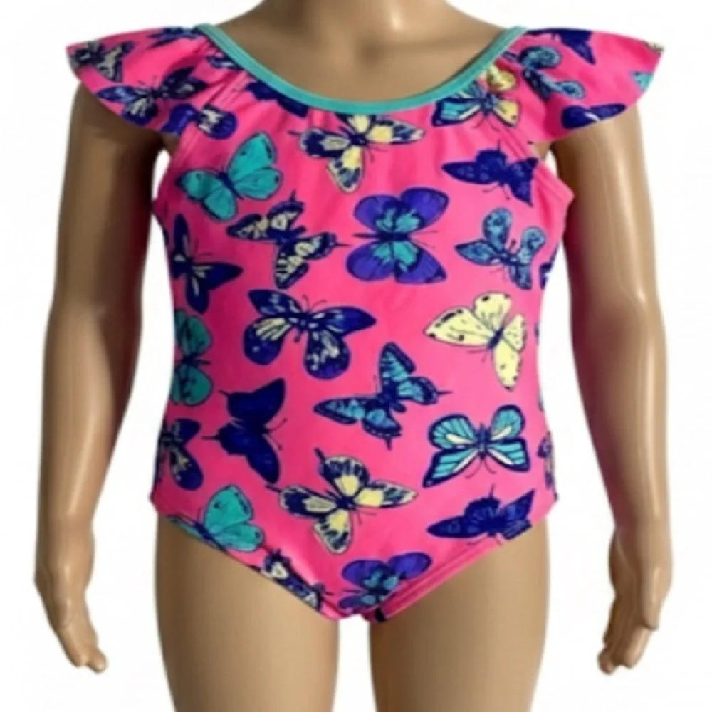 Wave Zone Swim Suit, One piece, Sz 24M, Butterflies, Pastel, Like new, Girly​